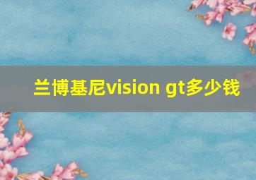 兰博基尼vision gt多少钱